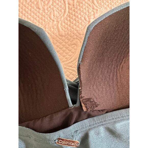 Calvin Klein Women's Turquoise Ruched Chest Support One Piece Size XL/XXL - Picture 7 of 9